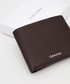 Portfel Calvin Klein  portfel skórzany męski kolor brązowy