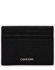 Portfel etui na karty skórzane męski kolor czarny - Answear.com Calvin Klein 