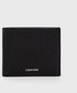 Portfel Calvin Klein  portfel skórzany + brelok męski kolor czarny