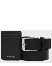 Pasek męski pasek i etui na karty męski kolor czarny - Answear.com Calvin Klein 