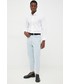 Koszula męska Calvin Klein  koszula męska kolor biały slim z kołnierzykiem klasycznym