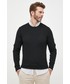 Sweter męski Calvin Klein  sweter wełniany męski kolor czarny