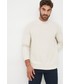 Sweter męski Calvin Klein  sweter bawełniany męski kolor beżowy