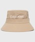 Kapelusz Calvin Klein  kapelusz bawełniany kolor beżowy bawełniany