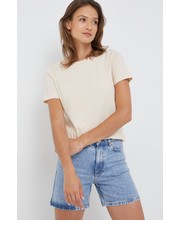 Bluzka t-shirt bawełniany kolor beżowy - Answear.com Calvin Klein 