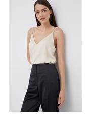 Bluzka bluzka damska kolor beżowy gładka - Answear.com Calvin Klein 
