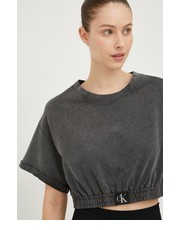 Bluzka t-shirt bawełniany kolor szary - Answear.com Calvin Klein 
