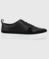 Sneakersy męskie Calvin Klein  buty skórzane kolor czarny