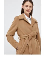 Kurtka płaszcz wełniany kolor brązowy przejściowa - Answear.com Calvin Klein 
