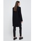 Płaszcz Calvin Klein  płaszcz wełniany kolor czarny przejściowy