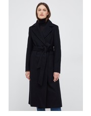 Płaszcz płaszcz wełniany kolor czarny przejściowy - Answear.com Calvin Klein 