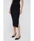 Spódnica Calvin Klein  spódnica kolor czarny midi ołówkowa