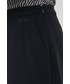Spodnie Calvin Klein  szorty damskie kolor czarny gładkie high waist