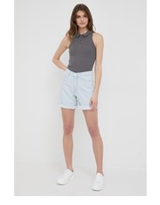 Spodnie szorty jeansowe damskie gładkie high waist - Answear.com Calvin Klein 
