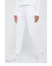 Spodnie spodnie dresowe damskie kolor biały gładkie - Answear.com Calvin Klein 