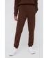 Spodnie Calvin Klein  spodnie dresowe damskie kolor brązowy gładkie
