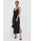 Sukienka Calvin Klein  sukienka kolor czarny maxi dopasowana