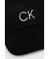 Czapka Calvin Klein  czapka kolor czarny z aplikacją