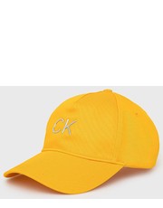 Czapka czapka kolor żółty z aplikacją - Answear.com Calvin Klein 