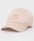 Czapka Calvin Klein  czapka kolor różowy z aplikacją