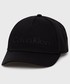 Czapka Calvin Klein  czapka bawełniana kolor czarny z aplikacją