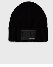 Czapka czapka bawełniana kolor czarny bawełniana - Answear.com Calvin Klein 
