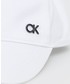 Czapka Calvin Klein  czapka bawełniana kolor biały gładka