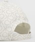 Czapka Calvin Klein  czapka bawełniana kolor biały wzorzysta