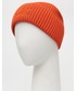 Czapka Calvin Klein  czapka kolor pomarańczowy z grubej dzianiny
