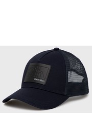 Czapka czapka kolor granatowy z aplikacją - Answear.com Calvin Klein 