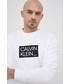 Bluza męska Calvin Klein  bluza męska kolor biały z aplikacją