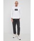 Bluza męska Calvin Klein  bluza męska kolor biały z aplikacją