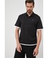 T-shirt - koszulka męska Calvin Klein  polo bawełniane kolor czarny gładki