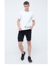 T-shirt - koszulka męska Performance t-shirt treningowy kolor biały z nadrukiem - Answear.com Calvin Klein 