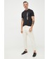 T-shirt - koszulka męska Calvin Klein  t-shirt bawełniany kolor czarny z nadrukiem