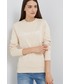 Bluza Calvin Klein  bluza bawełniana damska kolor beżowy z nadrukiem