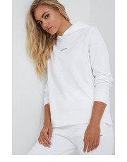 Bluza bluza damska kolor biały z kapturem z nadrukiem - Answear.com Calvin Klein 