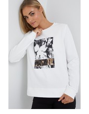 Bluza bluza damska kolor biały z kapturem z nadrukiem - Answear.com Calvin Klein 