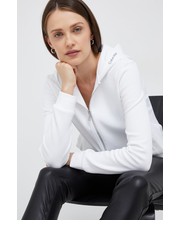 Bluza bluza damska kolor biały z kapturem gładka - Answear.com Calvin Klein 