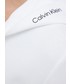 Bluza Calvin Klein  bluza damska kolor biały z kapturem gładka