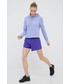 Bluza Calvin Klein  Performance bluza dresowa CK Essentials damska kolor fioletowy z kapturem z nadrukiem