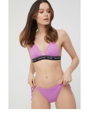Strój kąpielowy biustonosz kąpielowy CKOne kolor fioletowy lekko usztywniona miseczka - Answear.com Calvin Klein 
