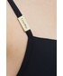 Strój kąpielowy Calvin Klein  biustonosz kąpielowy kolor czarny usztywniona miseczka
