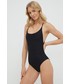 Strój kąpielowy Calvin Klein  jednoczęściowy strój kąpielowy kolor czarny lekko usztywniona miseczka