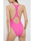 Strój kąpielowy Calvin Klein  jednoczęściowy strój kąpielowy kolor różowy lekko usztywniona miseczka