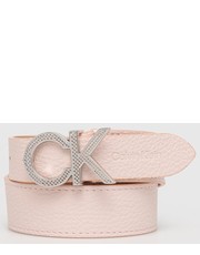 Pasek pasek skórzany damski kolor różowy - Answear.com Calvin Klein 