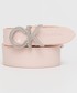 Pasek Calvin Klein  pasek skórzany damski kolor różowy