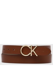 Pasek pasek skórzany damski kolor brązowy - Answear.com Calvin Klein 