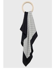 Szalik apaszka jedwabna kolor czarny wzorzysta - Answear.com Calvin Klein 