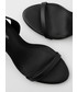 Sandały na obcasie Calvin Klein  sandały skórzane Essentia kolor czarny